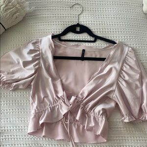 Urban Outfitters Pink silk top